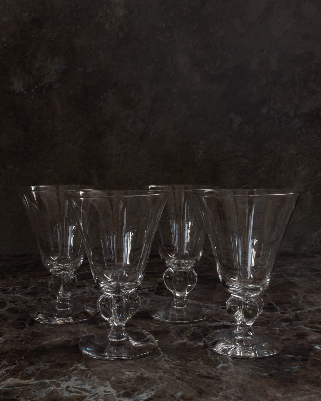 Vintage-viinilasit, kirkas 4 kpl