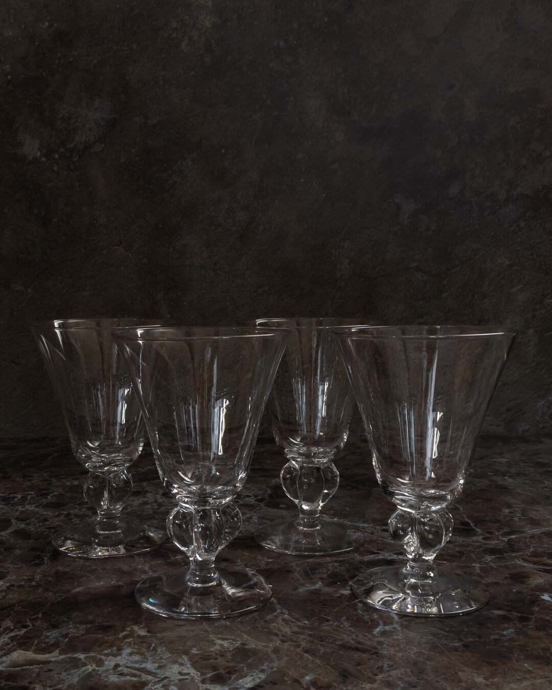 Vintage-viinilasit, kirkas 4 kpl